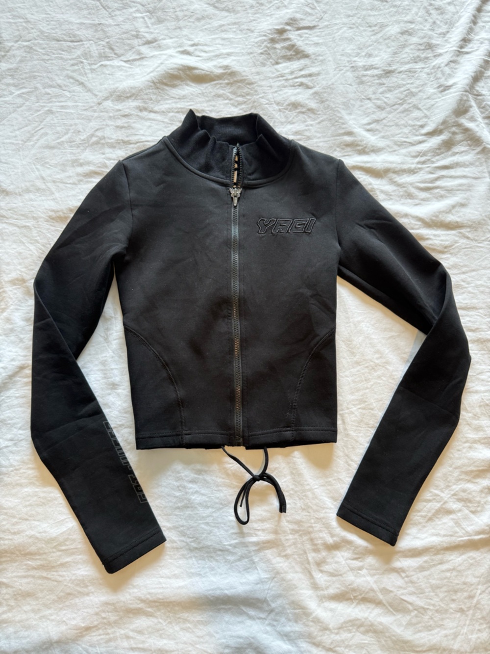 Women's Black Zip-Up Jacket lace up